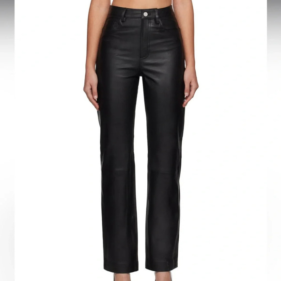 REMAIN BIRGER CHRISTENSEN
Black Straight Leather Pants - Picture 2 of 4
